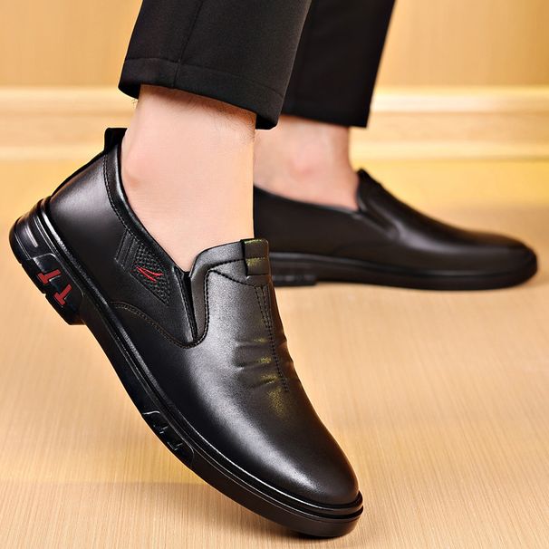 Top Layer Cowhide Business Formal Spring And Autumn New Men's Genuine Leather Middle-Aged Dad Shoes Men_vogvips.com