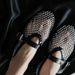 High End Aiaf New Hollowed Out Diamond Fishing Net Ballet For Women, Flat Bottomed Mh Belt Buckle Mary Jane Single_vogvips.com