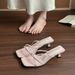2025 Summer New Women's Slippers Strap One-Strap French Fashion Versatile Open-Toe Thin High Heel Sandals_vogvips.com