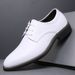TerraStride 2025 New Business Casual Leather Men's Lace-up Wedding Youth Dating White Groomsmen Speech Shoes_vogvips.com