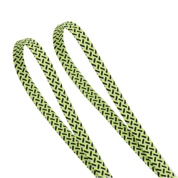 Flat Tri-color Long Striped Polyester Shoelaces 7mm Wide_vogvips.com