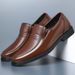 Casual For Men, Summer Genuine Business Formal Leather Soft Sole Breathable Thin Black Middle-aged Dad Shoes_vogvips.com