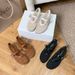 Summer New Style Women's Flat Soled Sandals Hollow Out Fishnet Mary Jane Single Shoes Mesh Ballet Shoes_vogvips.com