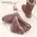 Comemore Shoulder Plush Fluffy Anti Cold Zipper Platform Shoes Winter Womens Suede Warm Snow Boots Plus Size 42 240904_vogvips.com