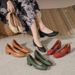 Commuting Granny Retro Soft Leather V-Mouth Mid-Heel Fairy High Heels, Chunky Heel Mary Jane Wom, Summer Shoes For_vogvips.com