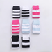 2 Pais Women's Ove The Knee Cotton Thigh High Socks Black White Blue Coloful Stiped Patten Fashion Casual Daily_vogvips.com