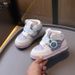 New Boys' High Top Basketball Shoes Girls' Soft Soled Velcro Bread Shoes_vogvips.com