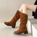 Women's 2025 Autumn Winter New Fashion Suede Slip-On High Low Heel Plus Size Over-the-Knee Boots For Women_vogvips.com