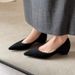 Women S Pointed Toe Flats With Low Heel Vintage Style Slip On For Spring Summer Fall Comfortable Casual Work Shoes_vogvips.com