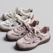 Pink Leather German Training Shoes Hidden Wedge Heel Casual Versatile Retro Style for Women Spring 2026 New Arrival Petite Size_vogvips.com