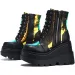 High Heels 20 New Colorful Matsu Thick Bottom Side Zipper Boots Large Women's Shoes_vogvips.com