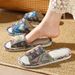Linen Slippers For Women, Spring And Autumn, Home Use, Couple's Indoor Silent Non-slip All-season Cotton And Linen Slippers For Men, Suitable For Guesthouses And Hotels_vogvips.com