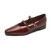 French Pointed Single Shoes Women's Flat Bottom With Mary Jane Shoes Shallow Mouth Korean Version Women's Shoes_vogvips.com