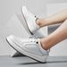 Men's Little White Shoes Mesh Board Shoes Platform Sports Shoes Casual Board Shoes Men's First Layer Of Cowhide Breathable_vogvips.com