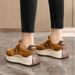 BN022 New 2024 Autumn Thick Soled Women's Shoes Height Increase Casual Splicing Sports Leather Shoes Student Fashion Sneakers_vogvips.com