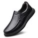 Men's Shoes Soft-sided Leather Beanie Shoes Lazy Rubber Soles Men's Casual Leather Shoes_vogvips.com