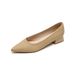 Pointed Single Shoes Women's Light Mouth Thick Heel High Heels One Pedal Black Commuter Work Shoes_vogvips.com