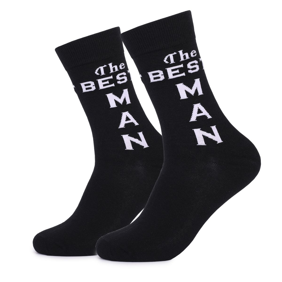 Casual odor-proof black cotton mid-tube alphabet men's socks gift socks_vogvips.com