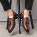 Large Size New Korean Business Men's British Style Brogue Leather Shoes_vogvips.com