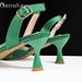 Luxurious Diamond-embellished Pointed-toe Shoes, Open-back Strap Mid-heel High Heels, Women's Shoes For Party And Formal_vogvips.com