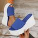 Cross-border Plus-size Women's Slippers 2025 New Fashion Thick-soled Peep-toe Wedge European And American Style Sandals_vogvips.com