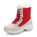 2022 Winter New Cross Border Korean Version Student Lace Up Versatile Waterproof Snow Boots With Velvet Foreign Trade Women's Shoes Trendy Cotton_vogvips.com