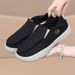 Women's Shoes Spring And Autumn Soft Sole Slip On Round Toe Shoes Comfortable Casual Breathable Wear Resistant Cloth Shoes_vogvips.com