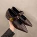 Sharp Brown Fashionable Versatile Small Leather For Women 2025 New Autumn Soft Sole Single Shoes, Mary Zhen Le Fu Shoes_vogvips.com