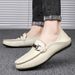 Men' Genuine Leather Loafer Fahion Veratile Cowhide Slip-On Buine Caual Breathable Surface Soft Sole Trendy_vogvips.com
