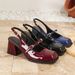 Patent leather Mary Jane bun back empty sandals for women_vogvips.com