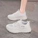 Summer Women's New Breathable Sneakers Korean Style Versatile Thick Casual Soft Sole Mesh Dad Shoes_vogvips.com