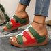 Women's Shoes Large Size Thick Bottom Wedge Heel One Word Fish Mouth Sandals Summer New Beach Outdoor Open Toe Women's Shoes_vogvips.com