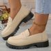 SHLIANG Woman Spring Autumn New British Style Flats Comfortable Low Heel Slip On Shoes Ladies Solid Color Platform Loafers Shoes Y0615_vogvips.com