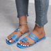 Foreign Trade Women's Slippers 2022 Summer New Style European And American Large Size Cross-border Color-blocking_vogvips.com