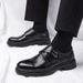 Unbeatable Quality Men's 2025 Spring New Genuine Cowhide One Foot Stepping Wedding Groom's Men's Casual Leather Shoes British Style_vogvips.com