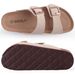 Crestar Women's Cork Footbed Slide Sandal Adjustable Buckle Summer Outdoor Suede Sandals With Arch Support Non-slip Beach Shoes_vogvips.com