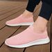 2026 Spring/Summer Cross-Border Couple's Plus Size Breathable Flyknit Sports Men's And Women's Running Wholesale Walking_vogvips.com
