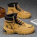 Martin Autumn British Style Motorcycle White High-top Leather Men's Height-increasing Non-slip Wear-resistant Work Boots_vogvips.com