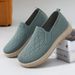 Women's Shallow-mouth Flat Shoes, One-pedal Old Beijing Cloth Shoes, Soft-soled Comfortable Mother Shoes_vogvips.com