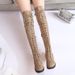 2020 Autumn Winter New Style Lace-Up Round Toe Patent Leather Long Women's Boots Large Size 41-43_vogvips.com