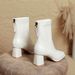 White French Style Short Boots For Women, Spring And Autumn Single Boots, 2025 Autumn And Winter New Style Slim Boots, Chunky Heel_vogvips.com