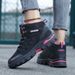 Outdoor Hiking High Top Lace Up Sports Shoes, Women's Casual Versatile Waterproof Running Shoes E3c_vogvips.com