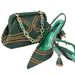 Women’s Shoes Pointed toe ladies shoe bag set soft bag shallow mouth high heels fashionable and simple set_vogvips.com