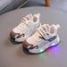 Children's Mesh Breathable Light-Up Sneakers 2026 Boys And Girls Soft Sole Non-Slip Running Toddler Walking Shoes_vogvips.com