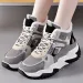 Women Thick Soled Round Toe High Top Dad With Added Plush Warm Breathable Mesh Comfortable Elevated Sports Shoes_vogvips.com