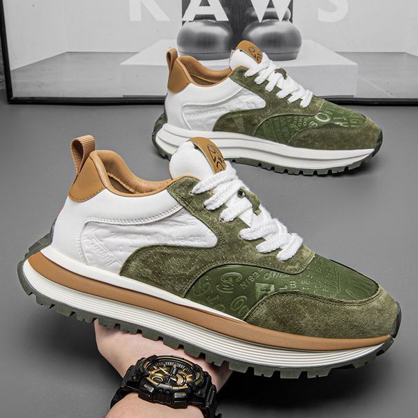 Summer Trend Versatile Men's Casual Sports Shoes Youth Running Height Increasing Thick Sole Forrest Gump Dad Sneakers_vogvips.com