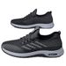 Euro Step Men's Casual Breathable Mesh Sneakers Summer Lightweight Lace-up Running Middle-aged And Elderly Slip-on Dad Shoes_vogvips.com