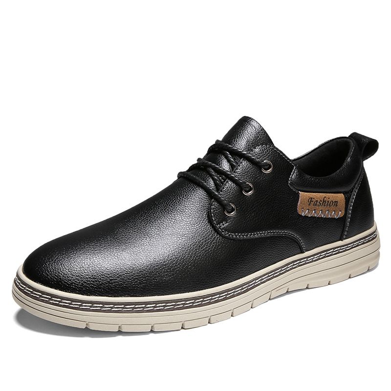 Casual Dress Leather Shoes Men's Shoes Light Mouth Low Heel With Suit Men's Shoes_vogvips.com