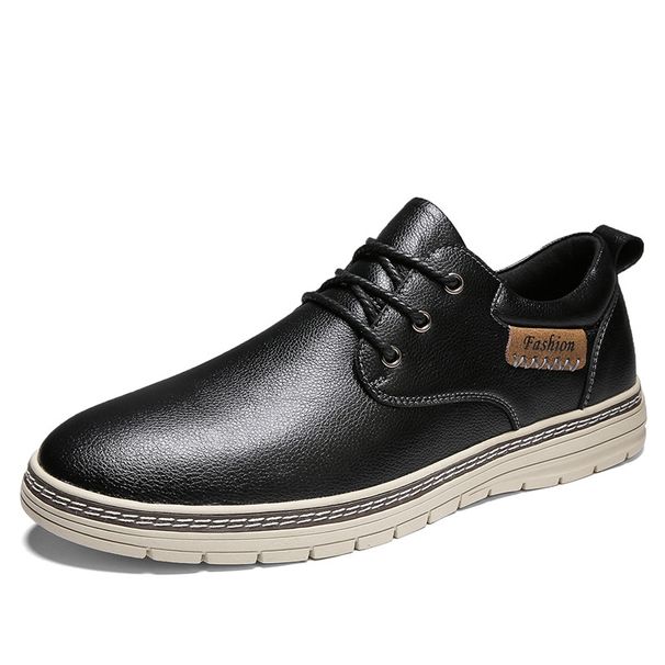 Casual Dress Leather Shoes Men's Shoes Light Mouth Low Heel With Suit Men's Shoes_vogvips.com