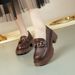 Black Leather Women's Shoes With Patent Leather Platform Sole, Thick Sole, Height-increasing, Chunky Heel, Work Shoes, Large Size_vogvips.com